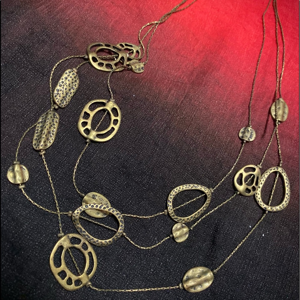 BOHEMIAN DAINTY BRASS GOLD NECKLACE CHAIN
